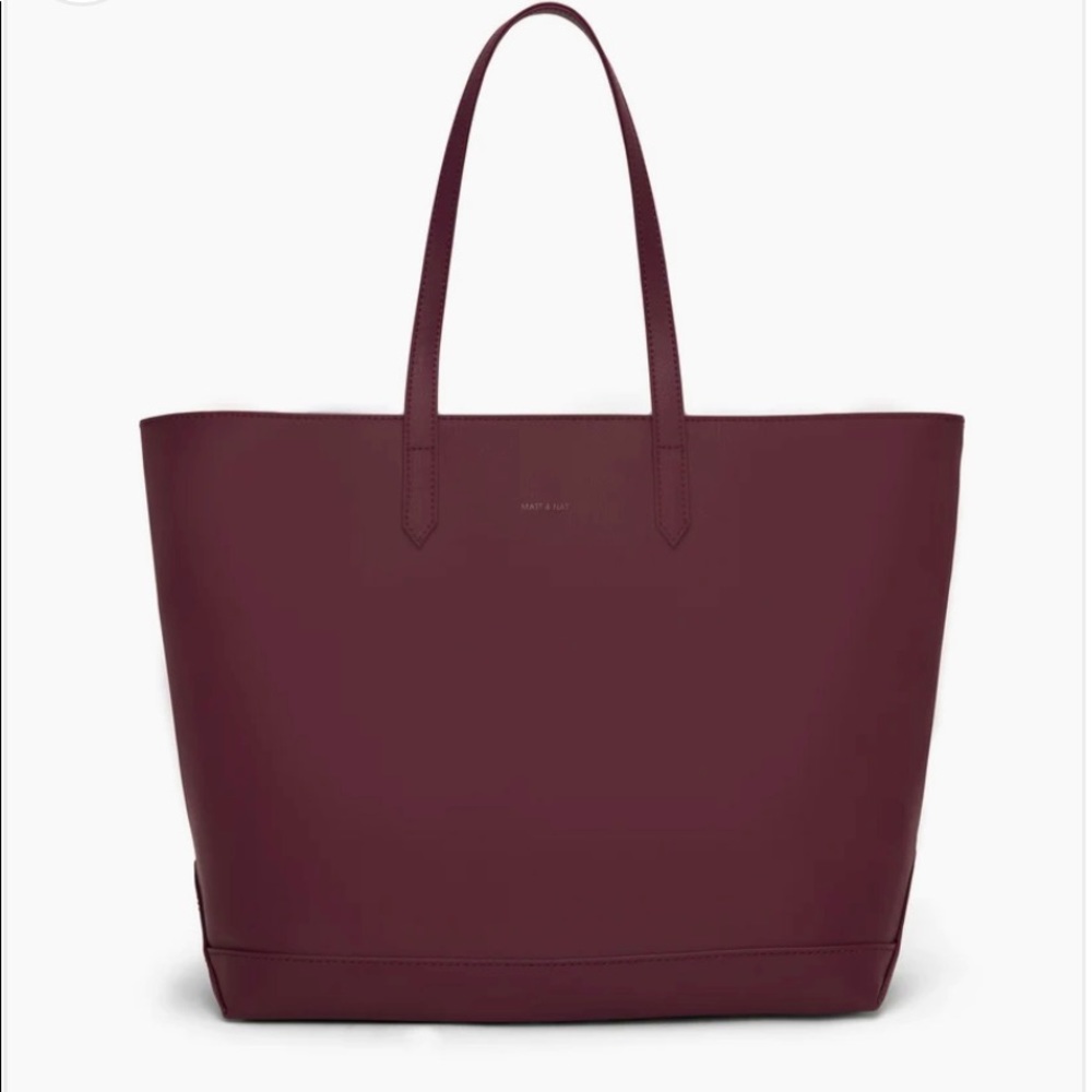 MATT & NAT Schlepp vegan leather tote bag. Jewel colour.  Like new!